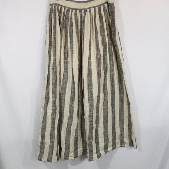 Anthropologie Dresses & Skirts - Anthropologie Osei Duro Gray and Cream Gauze Stripe Maxi Skirt L